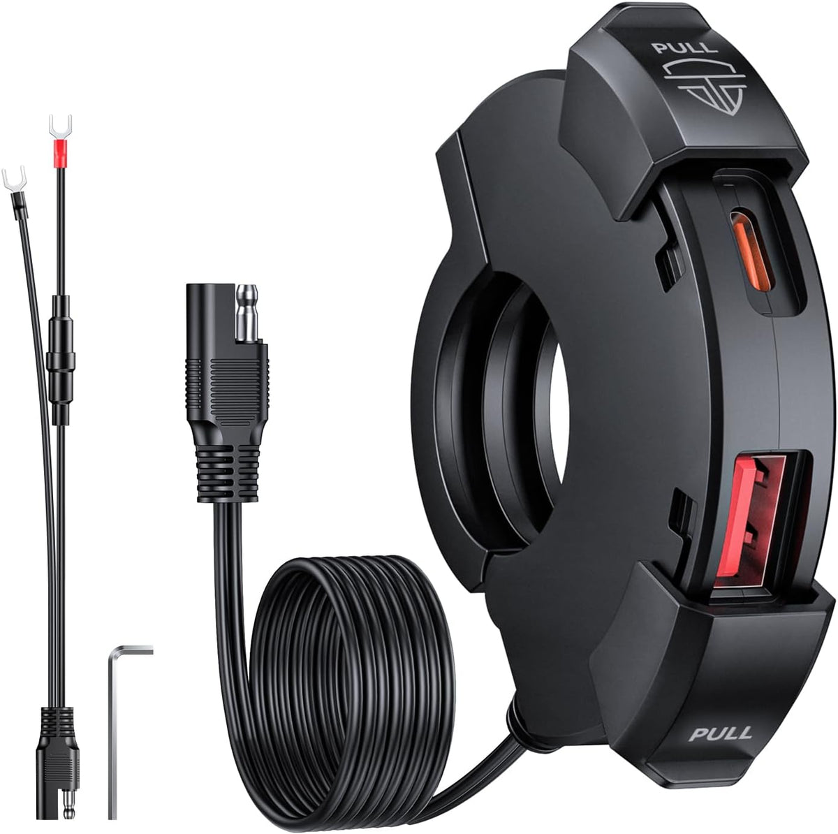 Cargador dual USB/C para moto