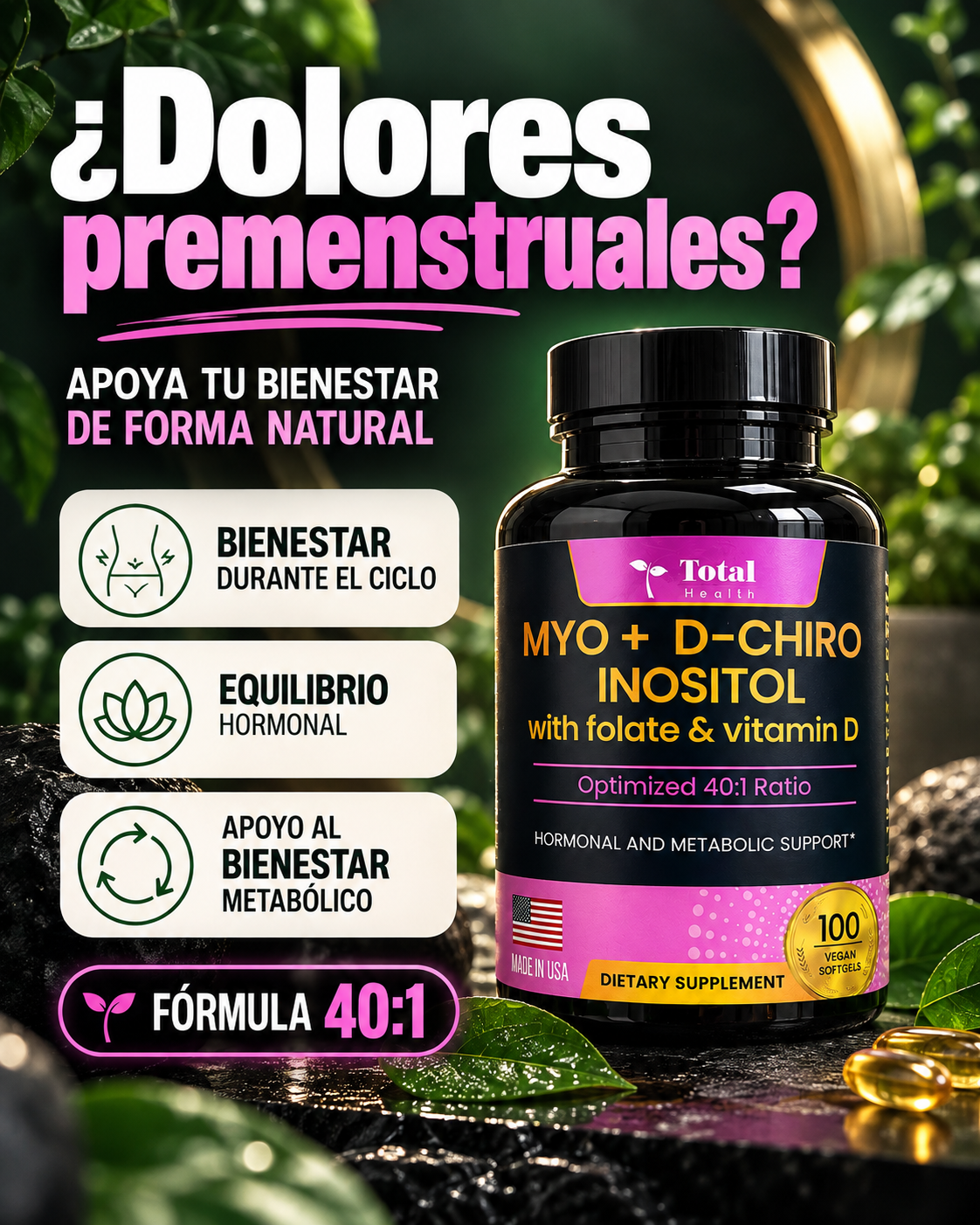 MYO + D-CHIRO INOSITOL con FOLATO