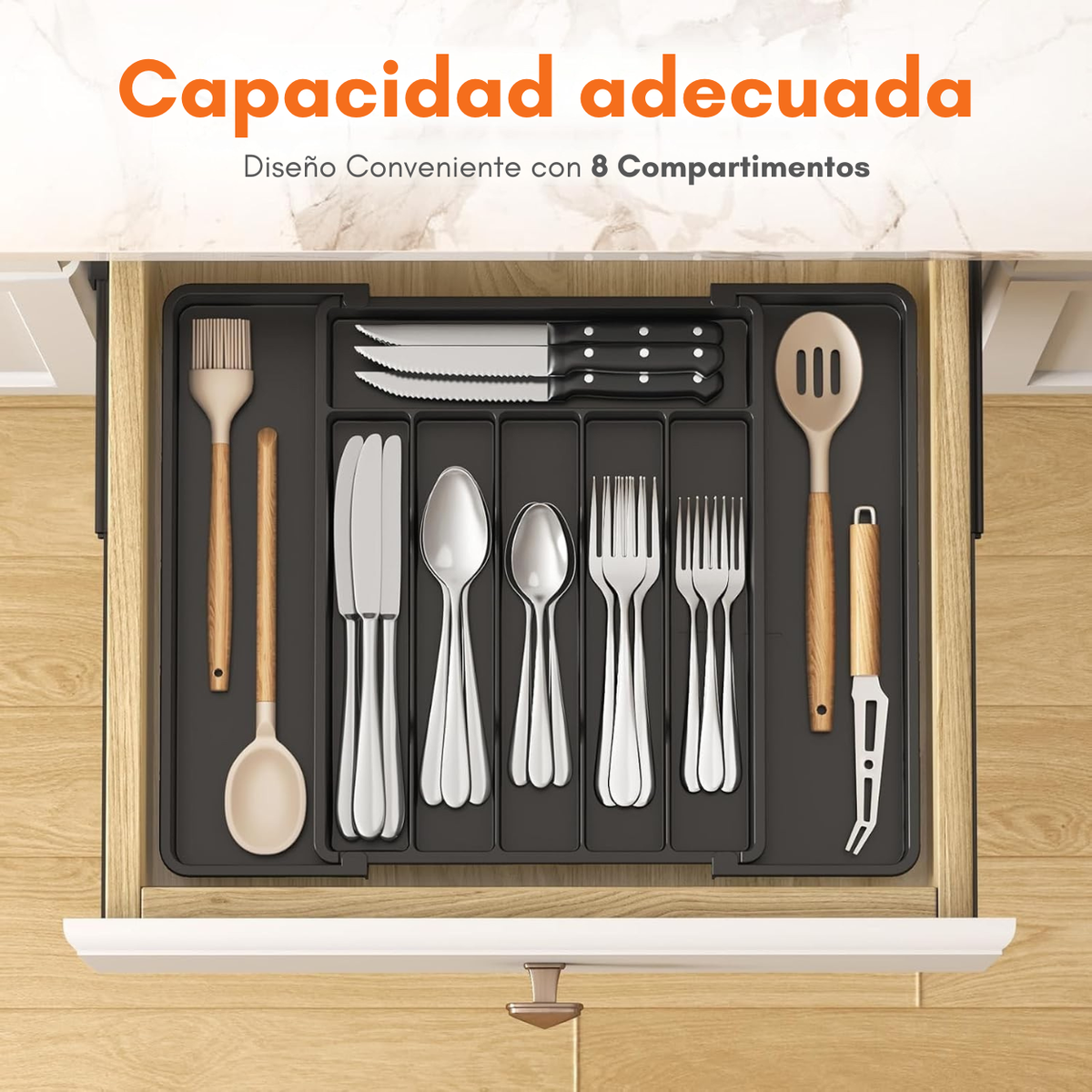 Organizador De Cubiertos Expandible