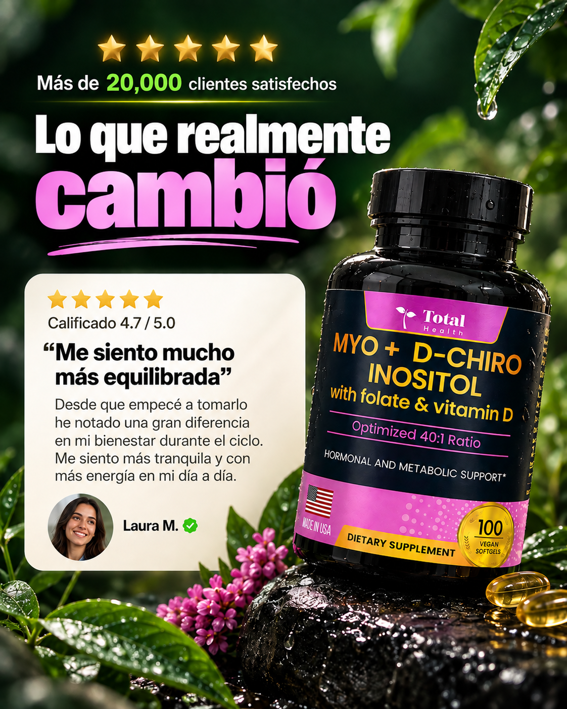 MYO + D-CHIRO INOSITOL con FOLATO