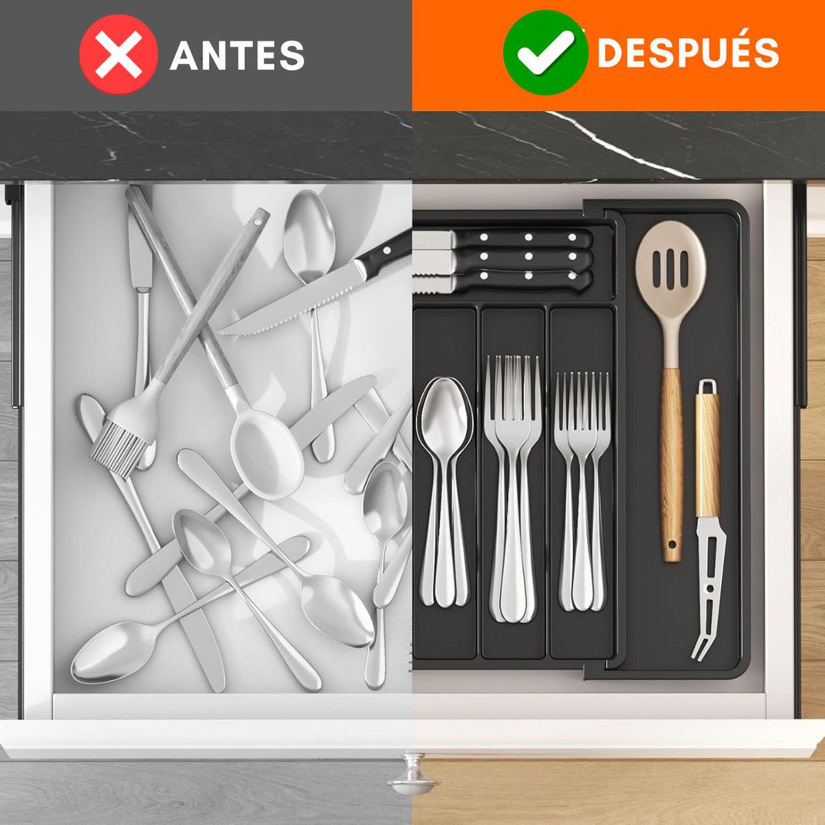 Organizador De Cubiertos Expandible