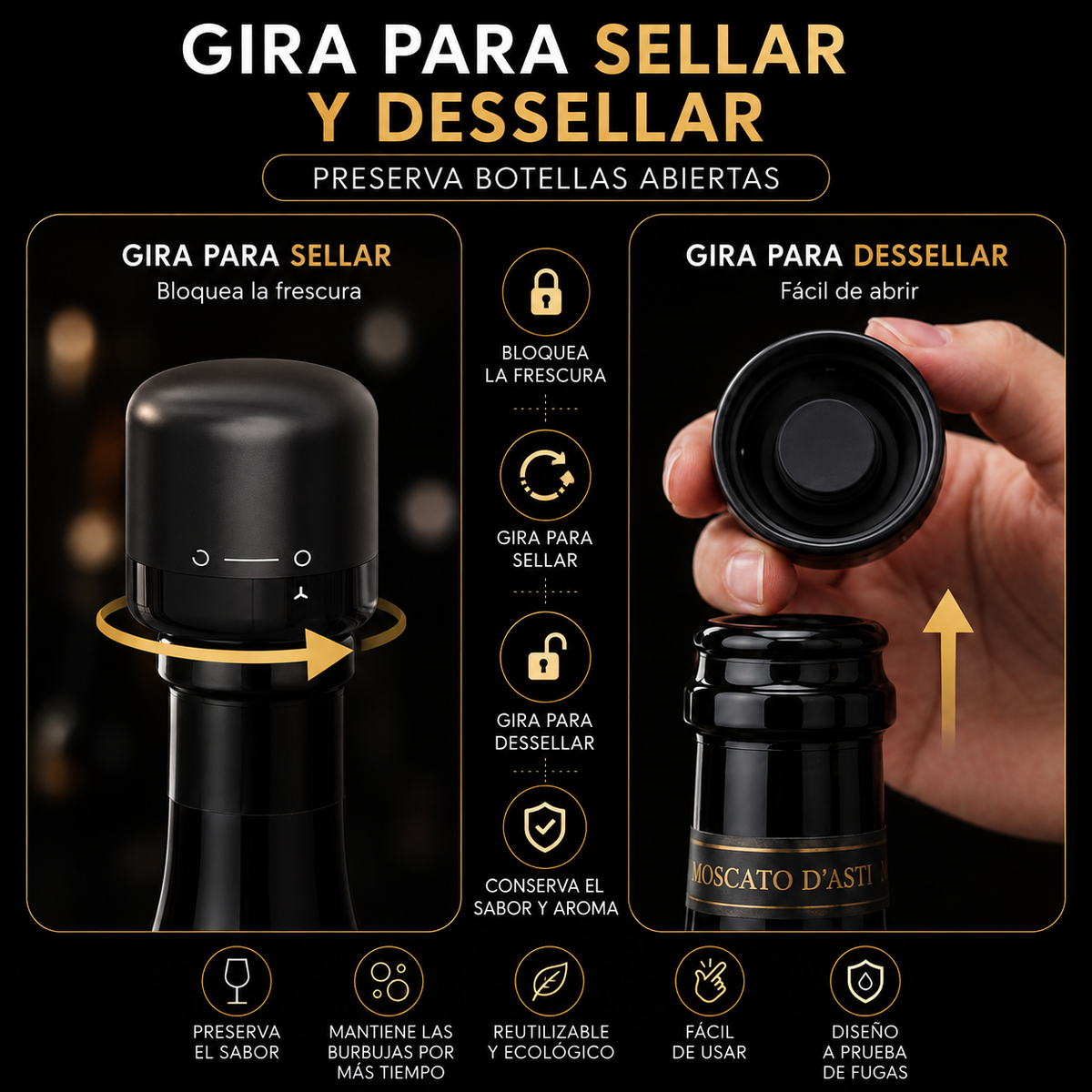 3 Tapones para vino