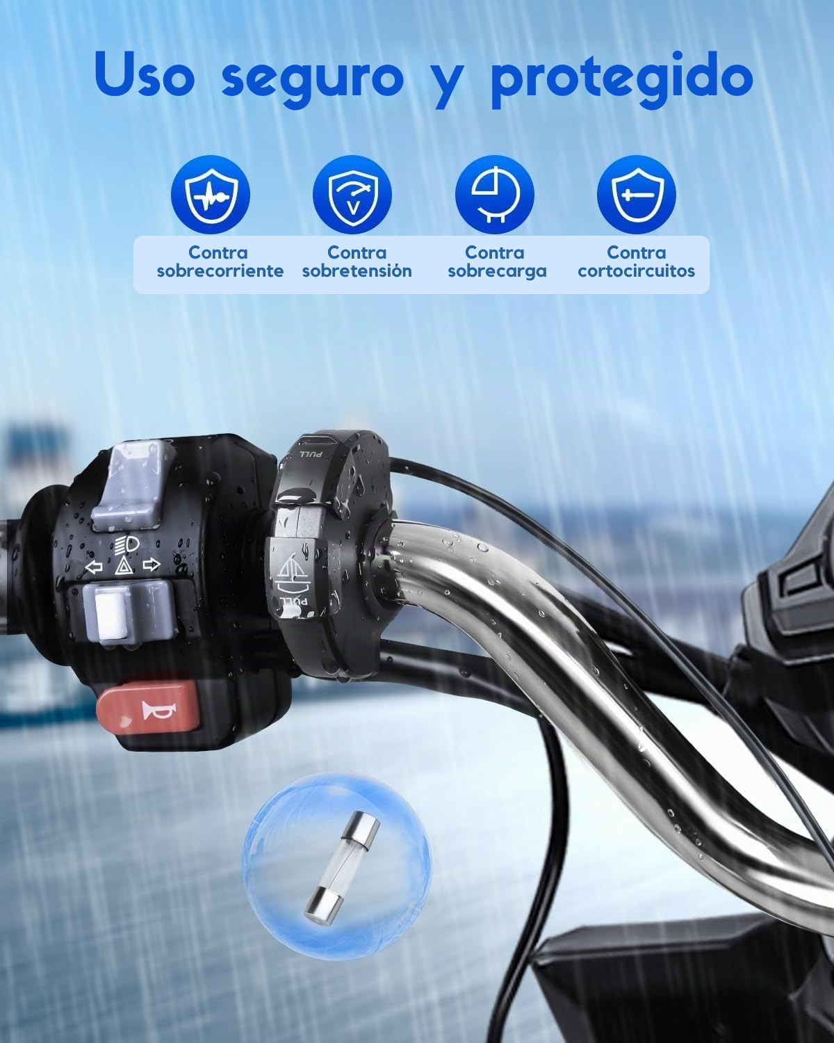 Cargador dual USB/C para moto