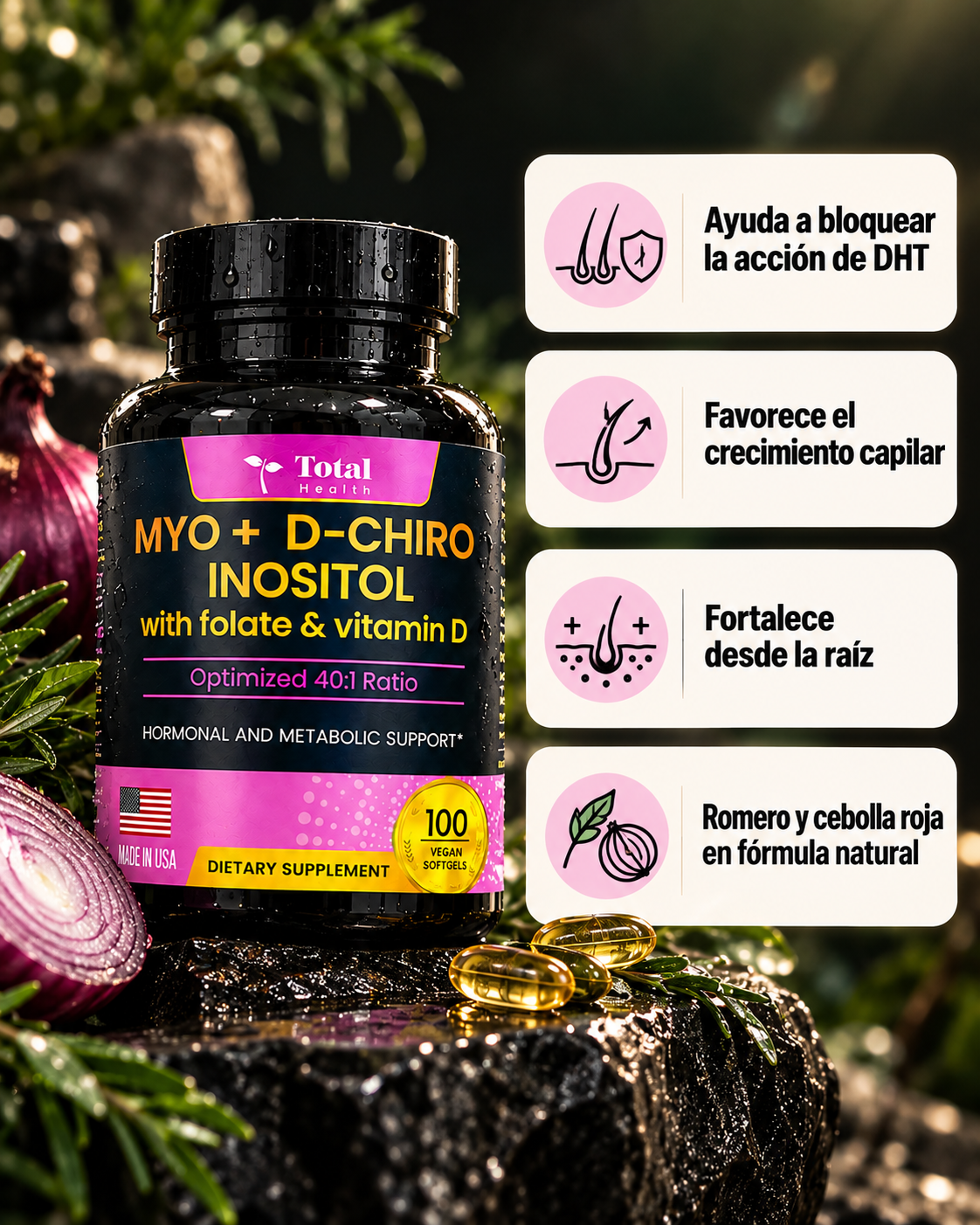 MYO + D-CHIRO INOSITOL con FOLATO