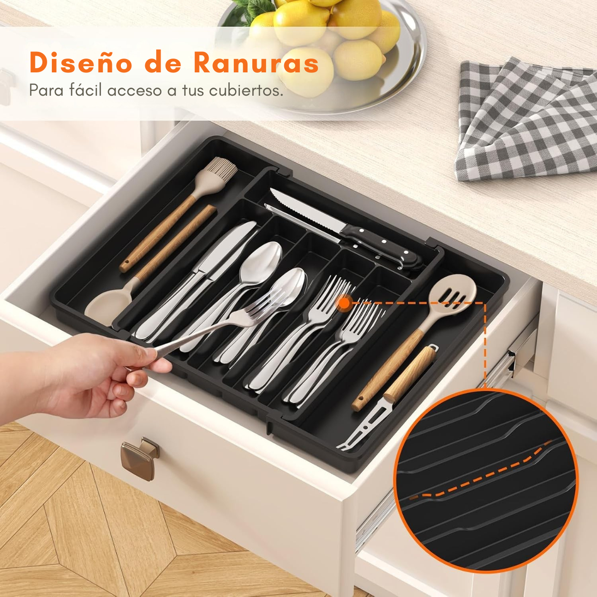 Organizador De Cubiertos Expandible
