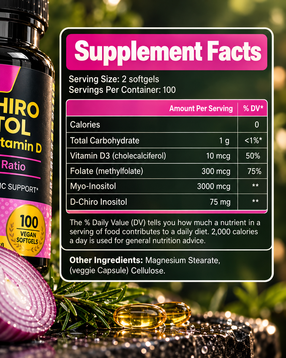 MYO + D-CHIRO INOSITOL con FOLATO