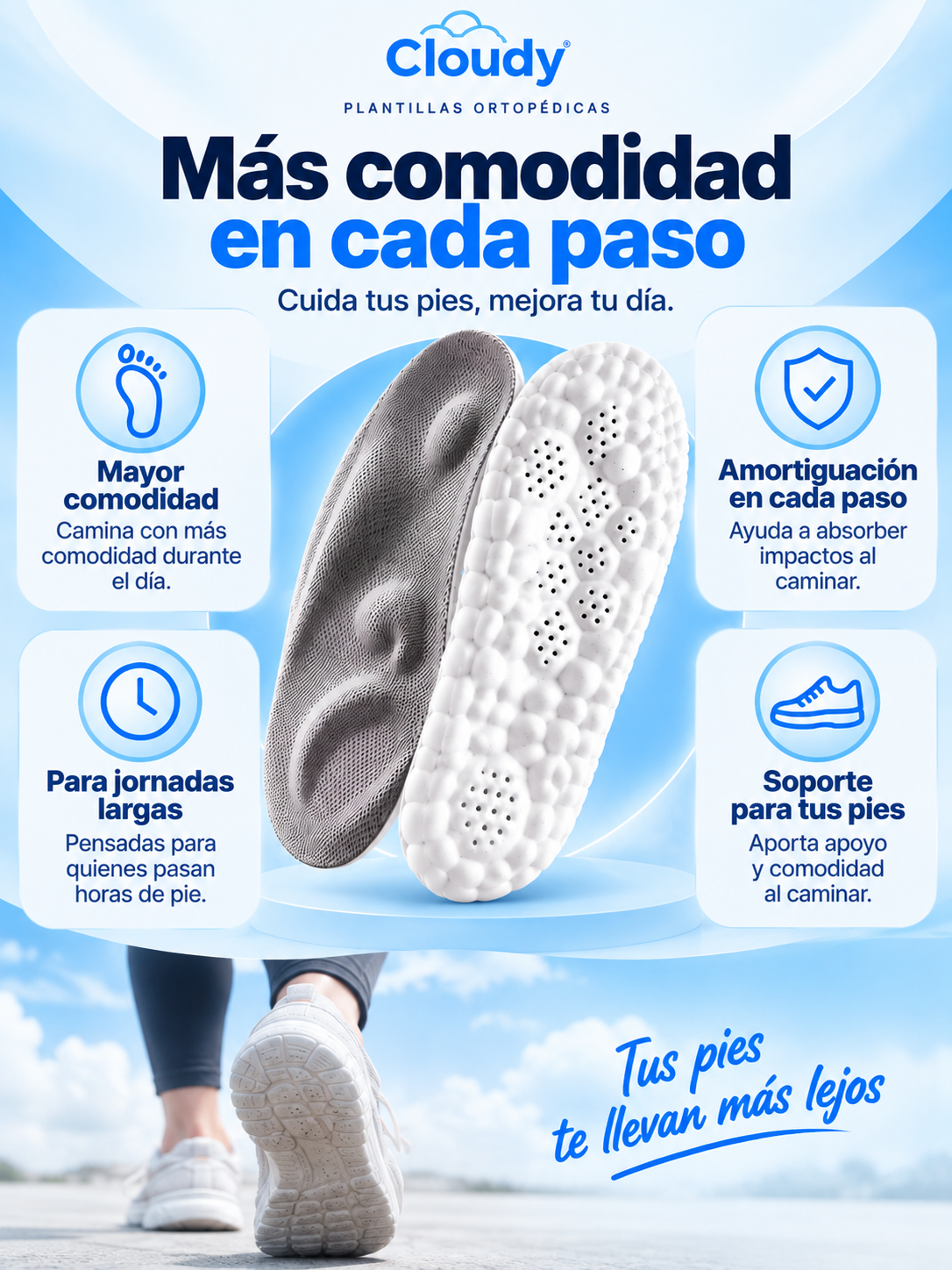 Cloudy Plantilla ergonómica