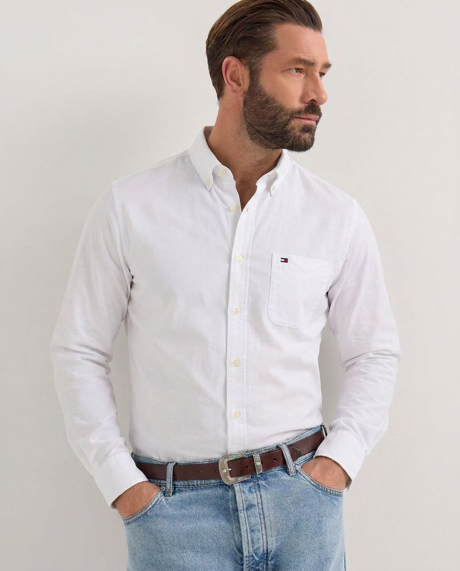 Camisa blanca Oxford Tommy Hilfiger